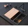 Bateria kuchenna ELLEN – stalowa, pure carbon, obrotowa, wyciągana wylewka, Quadron