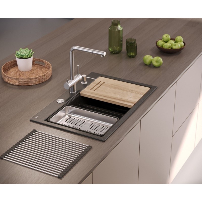 Bateria kuchenna ELLEN – stalowa SteelQ, obrotowa, wyciągana wylewka, Quadron