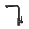 Bateria kuchenna NICKI stalowa, pure carbon, wyciągana wylewka, Quadron