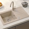 Bateria kuchenna KATE – stalowa, river sand GraniteQ, obrotowa, Quadron