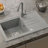 Bateria kuchenna KATE – stalowa, silver stone GraniteQ, obrotowa, Quadron