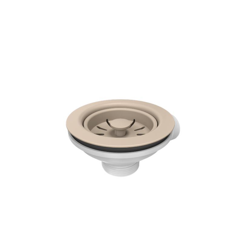 Odpływ zatyczkowy 3 1/2" z syfonem 1-komorowy Power Colour river sand (GRANIT-pionowy), save space (12PB3-P2A-BE)