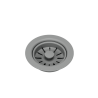 Odpływ zatyczkowy 3 1/2" z syfonem 1-komorowy Power Colour silver stone (GRANIT-pionowy), save space (12PB3-P2A-GR)