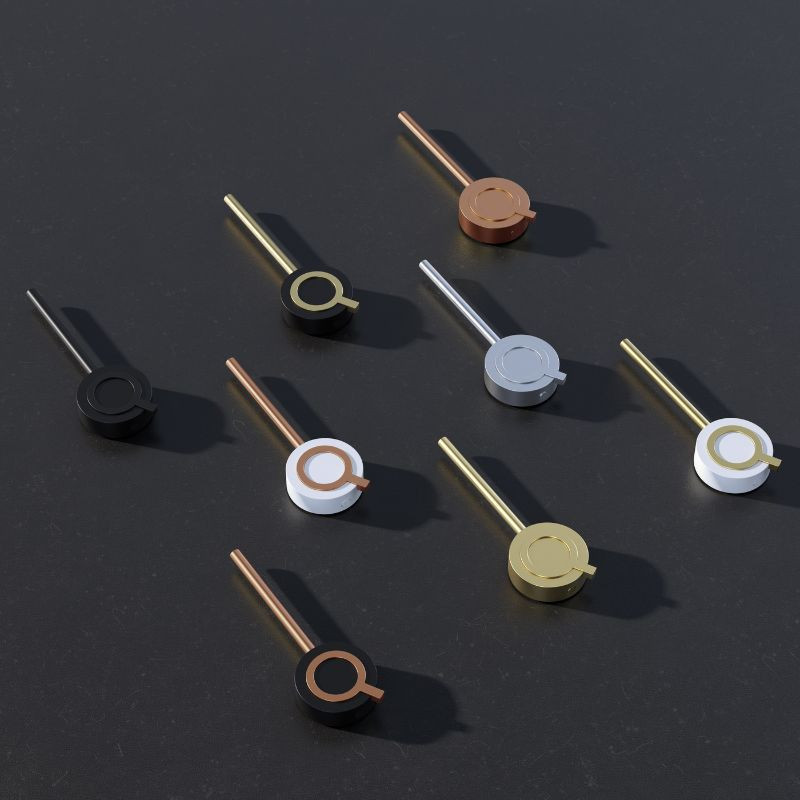 Bateria kuchenna GEMMA – stalowa, snow white/miedziany nano PVD, obrotowa, ruchoma wylewka, Quadron