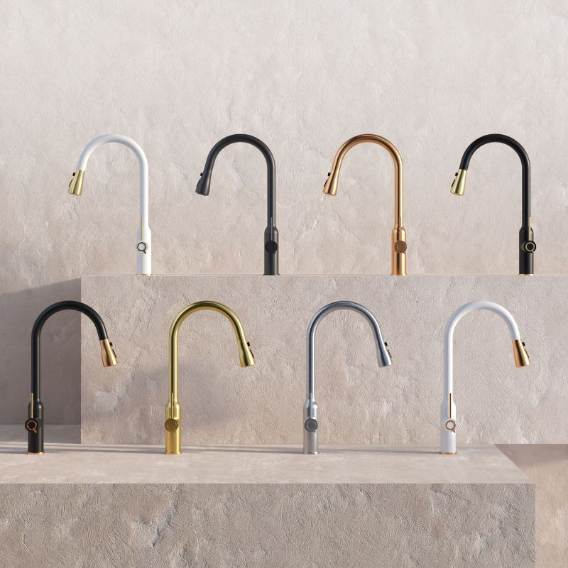 Bateria kuchenna JESSICA – stalowa SteelQ, obrotowa, wyciągana wylewka, z prysznicem, Quadron