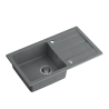 Zlewozmywak granitowy  TOM 111 - jednokomorowy, wpuszczany, silver stone
