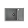 Zlewozmywak granitowy  TOM 116 - jednokomorowy, wpuszczany, silver stone