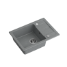 Zlewozmywak granitowy  TOM 116 - jednokomorowy, wpuszczany, silver stone