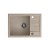Zlewozmywak granitowy  TOM 116 - jednokomorowy, wpuszczany, river sand