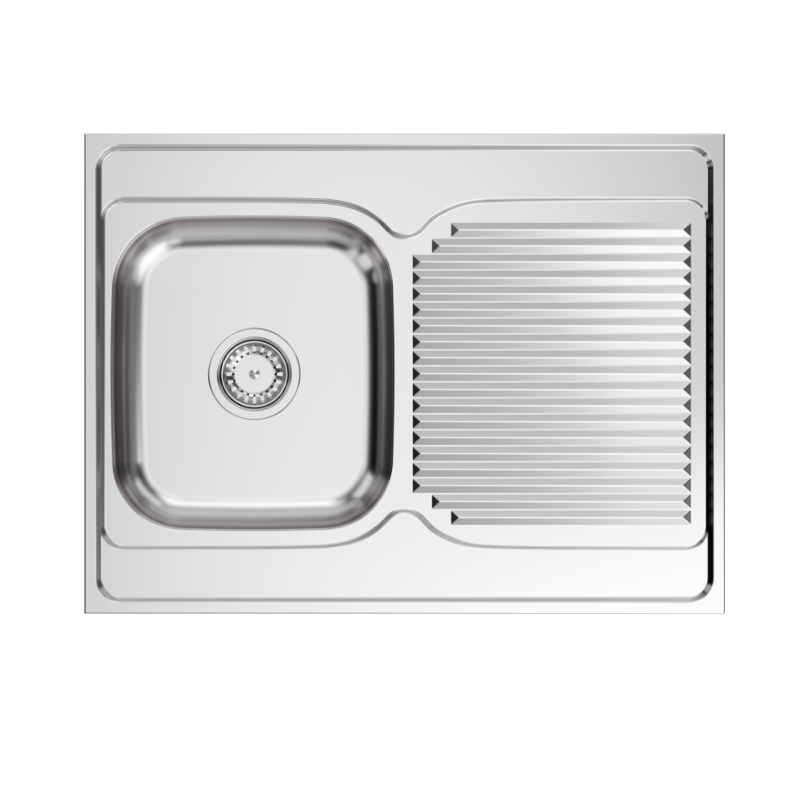 SEAN 111 SteelQ zlewozmywak satyna z syfonem 1-komorowy 80x60