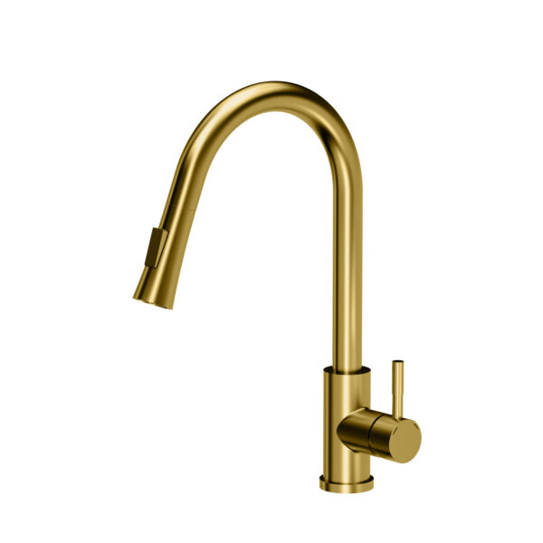 JULIA gold nano PVD steel kitchen faucet