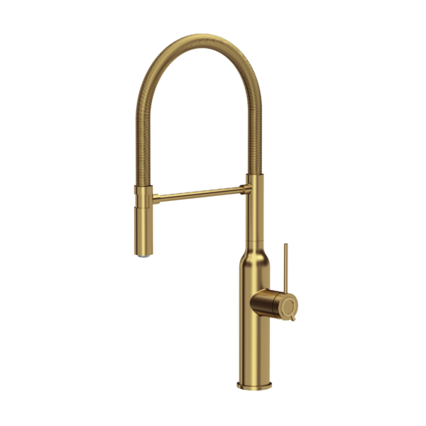 MARILYN Q Line SteelQ Nano steel kitchen faucet PVD gold