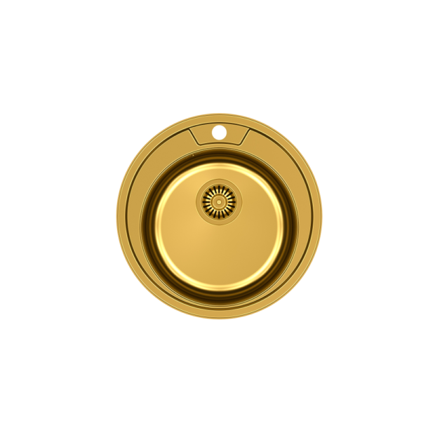 CLINT 210 Мойка SteelQ золото с PVD покрытием с сифоном золотого цвета 1-чаша б/н