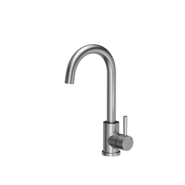 KATE SteelQ steel kitchen faucet brushed steel