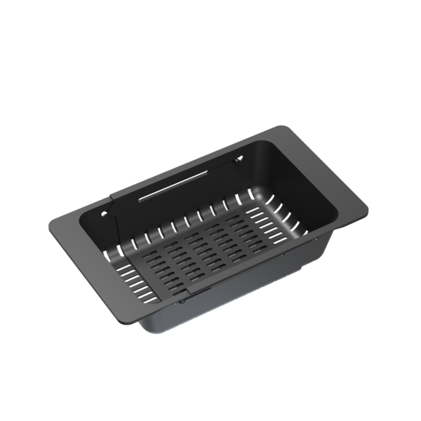 Sink basket / adjustable width 32-46 × 18.5 cm / PP black